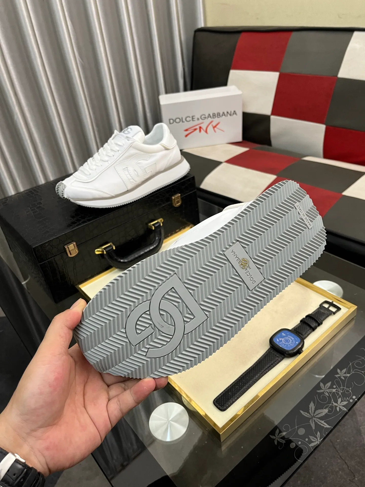Men's Men's Shoes💰458⌚️⌚️Dolce&Gabbana••DG✔️High-end men's sports•casual shoes. Original goods from top counters. Original imported cowhide, multi-material splicing design ➕Imported cowhide lining, cowhide feet ➕Original TPR elastic outsole. Size: 36-46